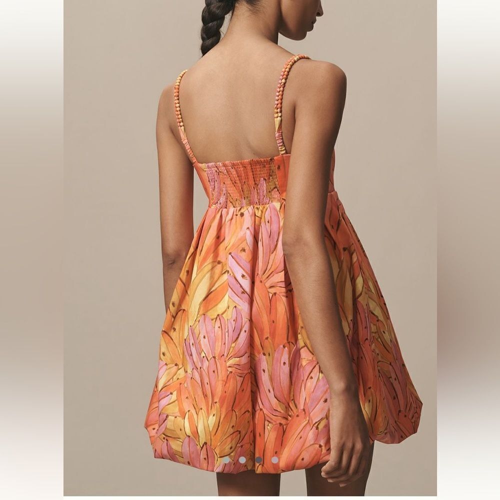 FARM Rio Sleeveless V  Neck Bubble-Hem Mini Dress - Picture 2 of 4